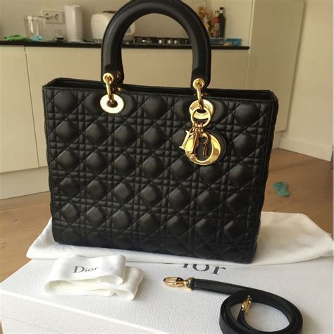 large lady dior bag black lambskin price|dior leather handbags.